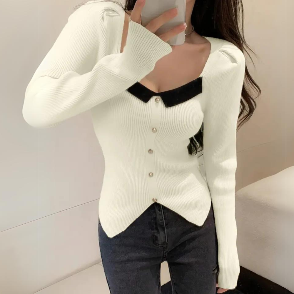 Cardigan Elegante | Scollo a Cuore | Femminile e Sofisticato