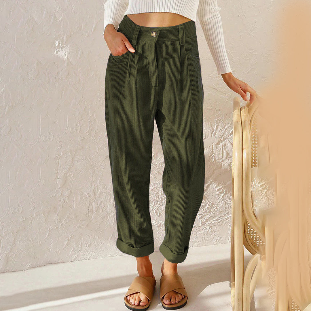 Pantaloni in Lino | Vita Alta | Stile Casual Chic