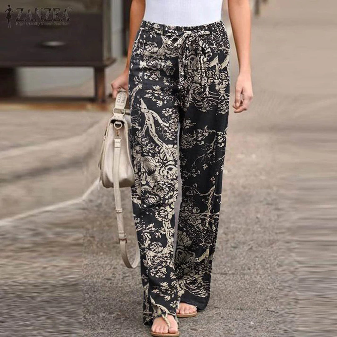 Pantaloni Floreali | Gamba Ampia & Vita Elasticizzata | Freschi e Femminili