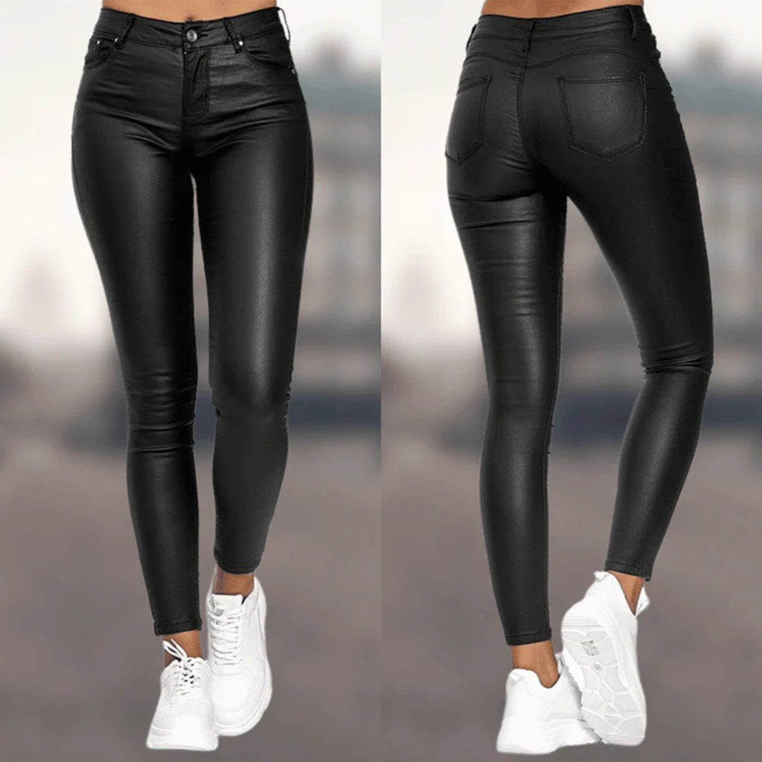 Jeggings Effetto Pelle | Skinny Fit | Look Elegante e Audace