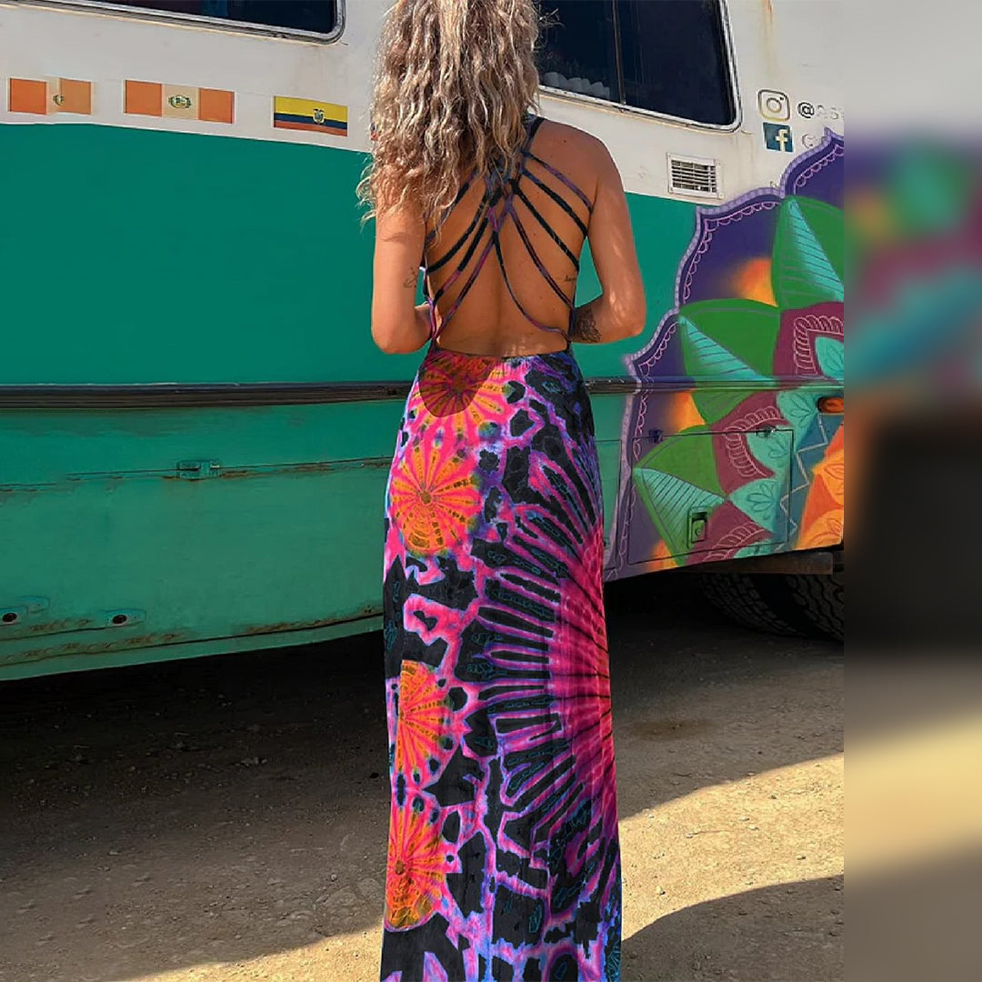Maxi Dress Tie-Dye | Boho | Flowy & Colorato