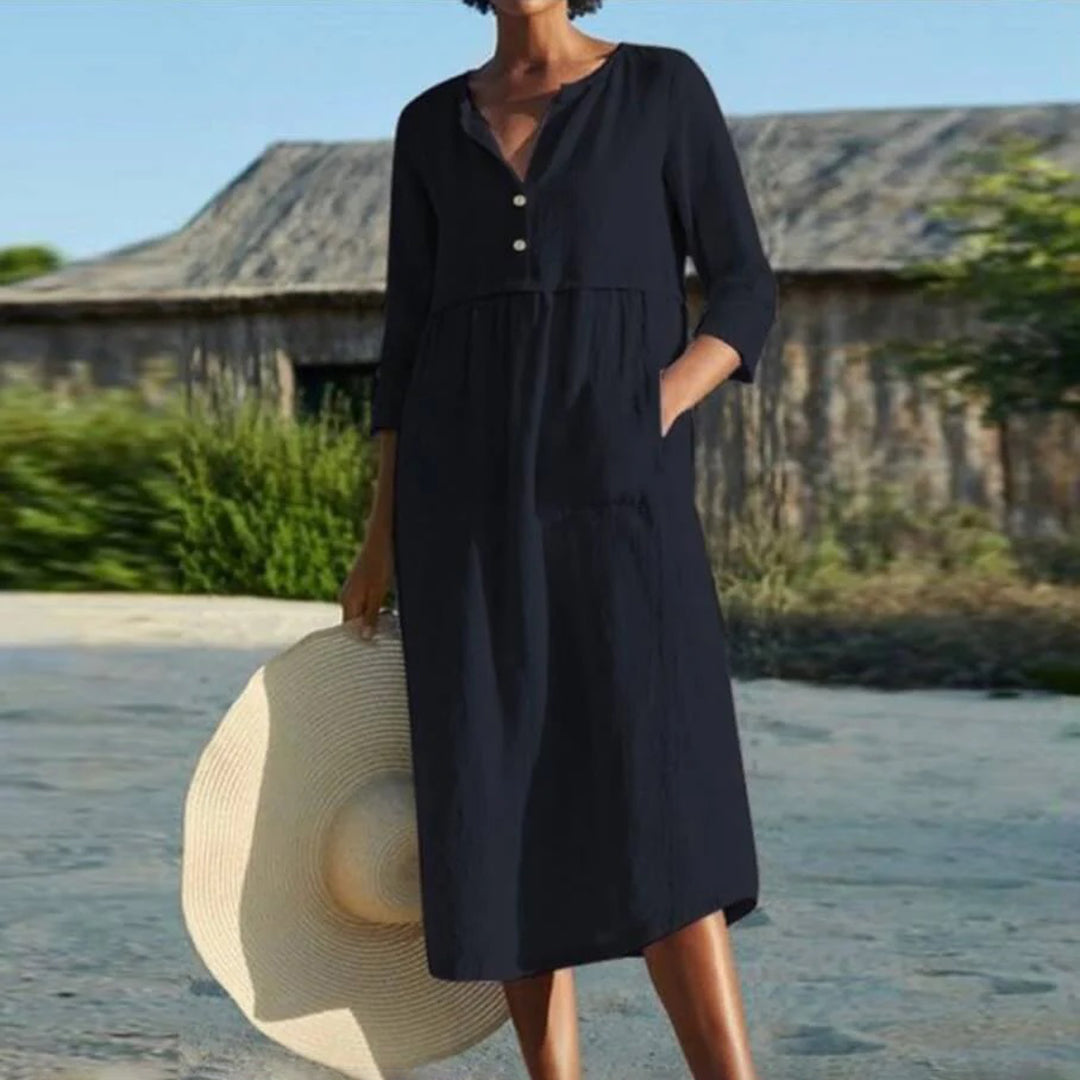 Abito Midi in Cotone | Fresco & Comodo | Perfetto per l’Estate