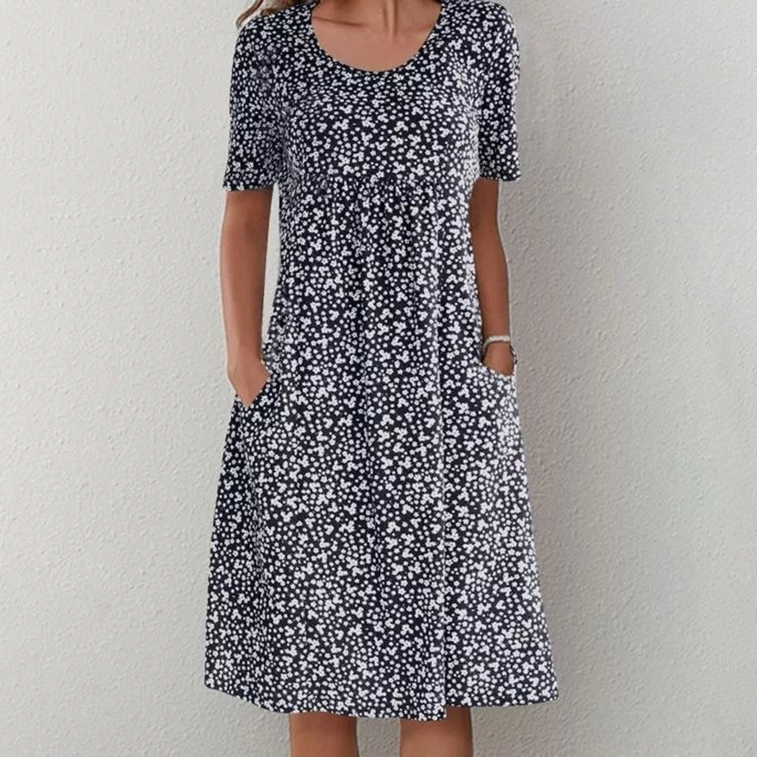 Abito Midi Floreale | Comodo & Casual | Vestibilità Ampia & Tasche Pratiche