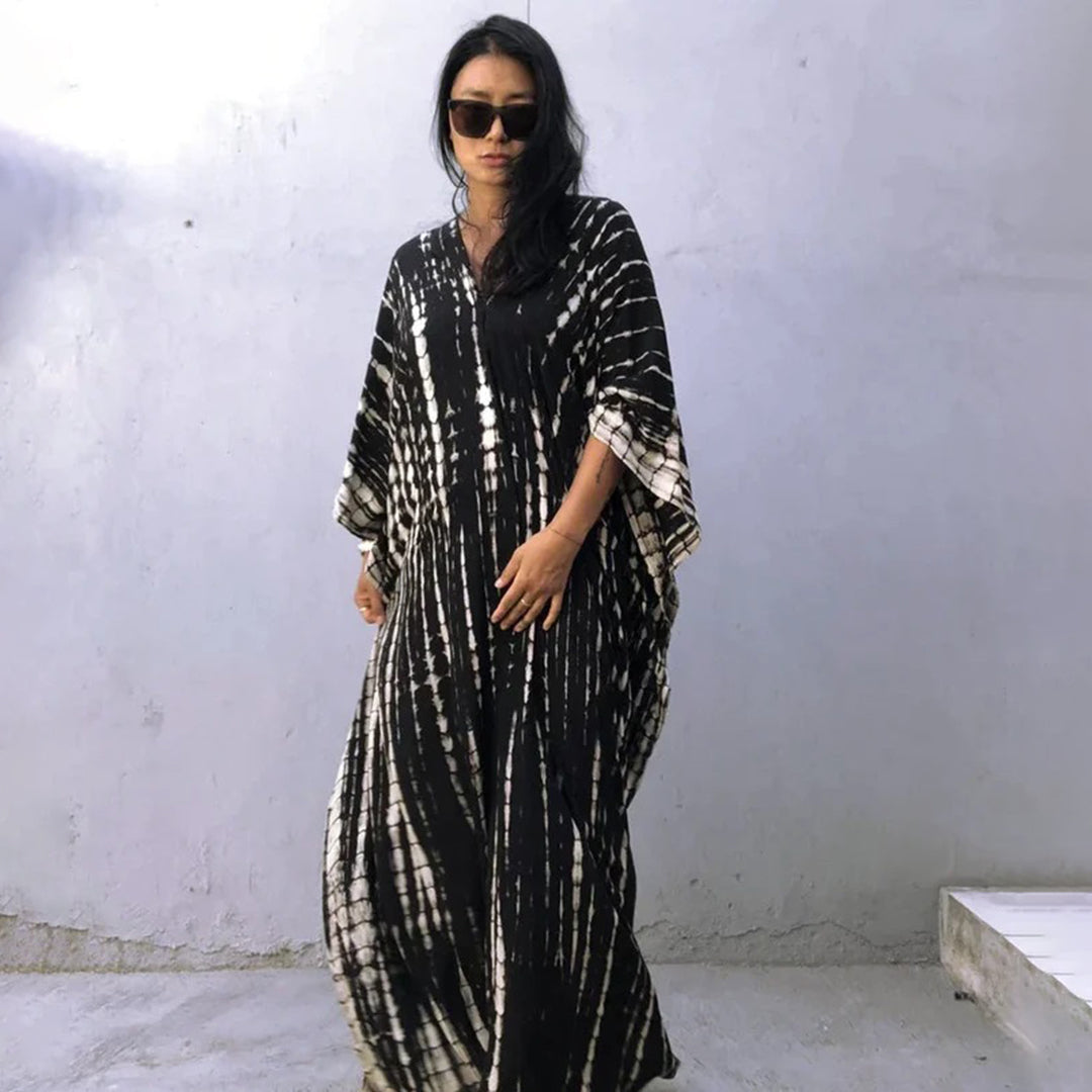 Caftano Lungo Tie-Dye | Elegante e Leggero | Perfetto per l’Estate