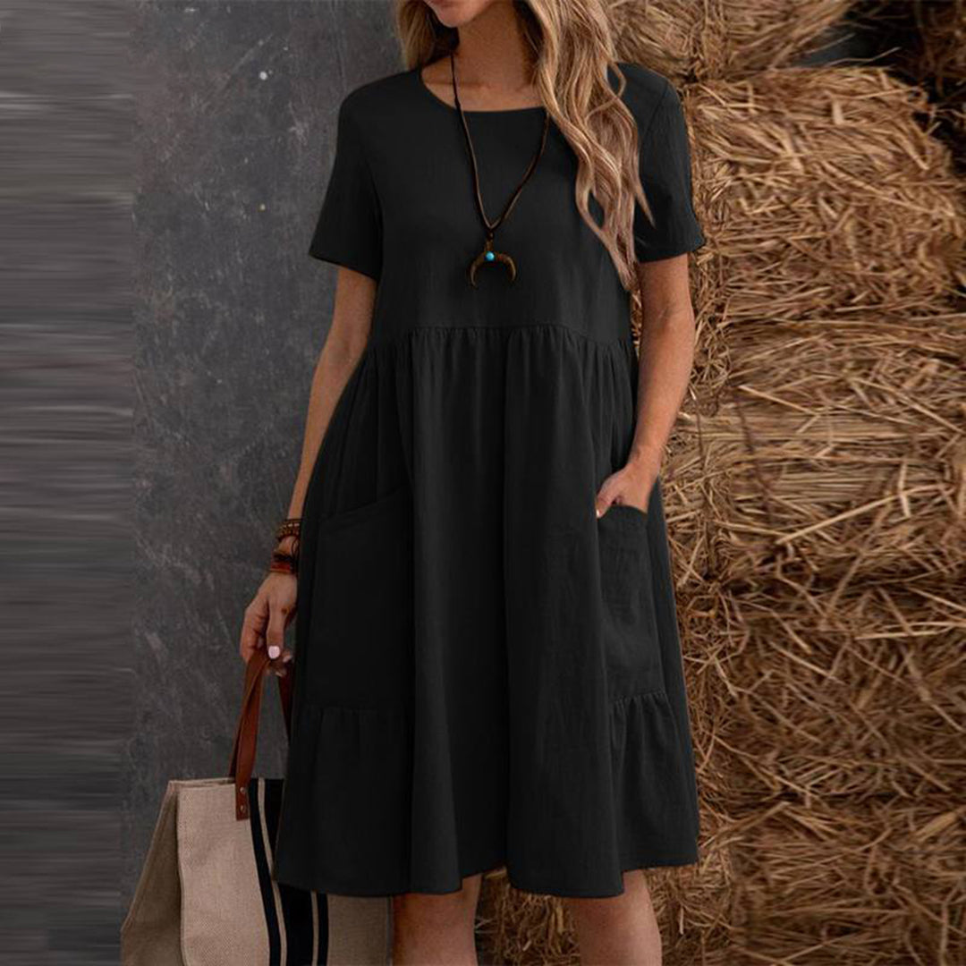 Abito Midi in Cotone con Tasche | Casual | Comodo & Versatile