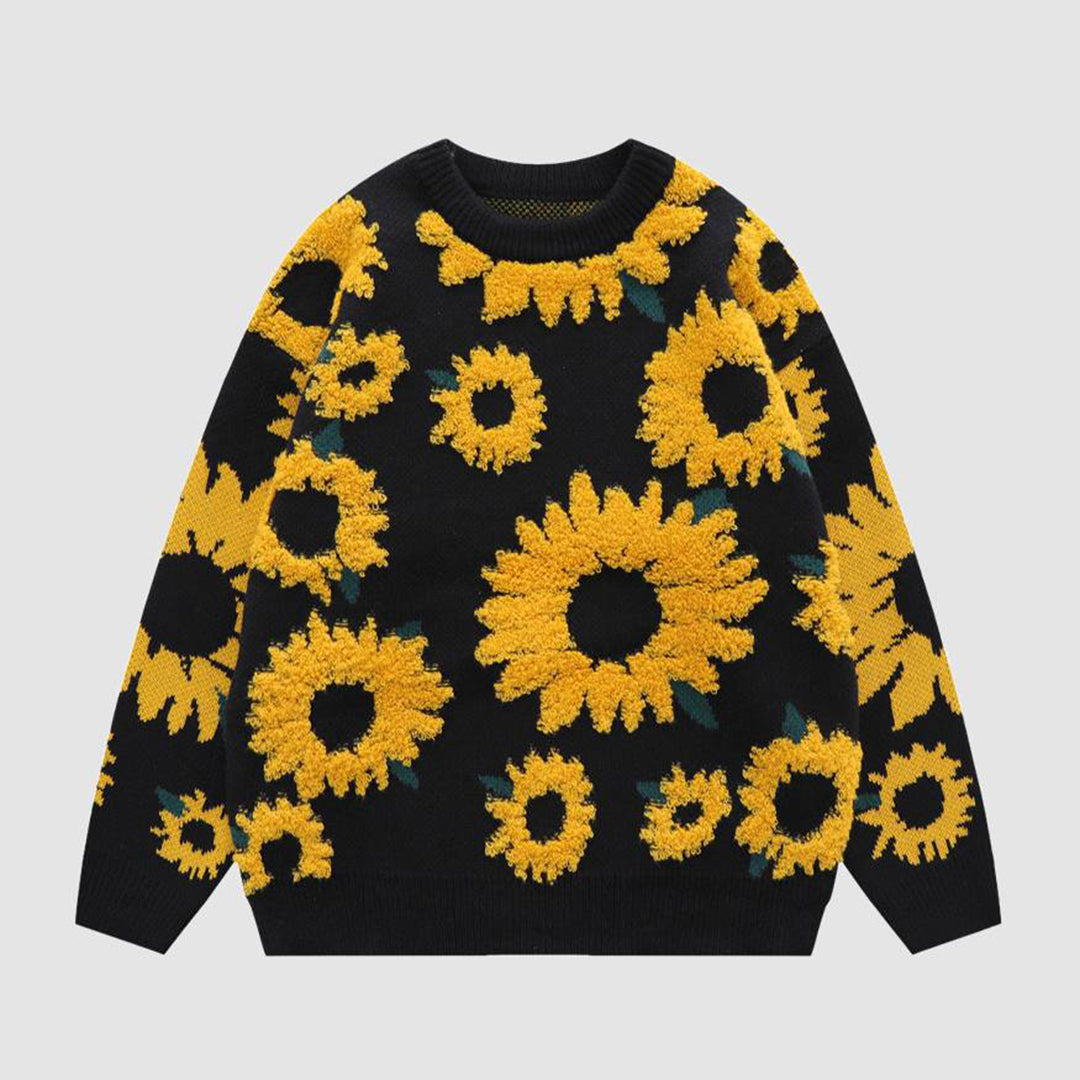 Maglione Donna | Stampa Girasoli | Morbido e Allegro