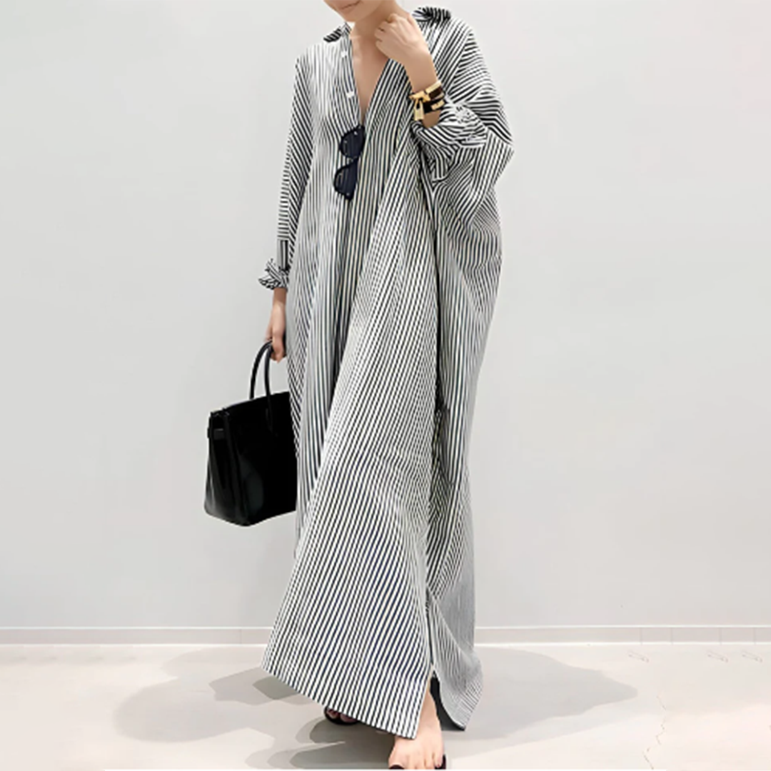 Maxi Dress Chemisier | Oversize | Minimalista & Chic