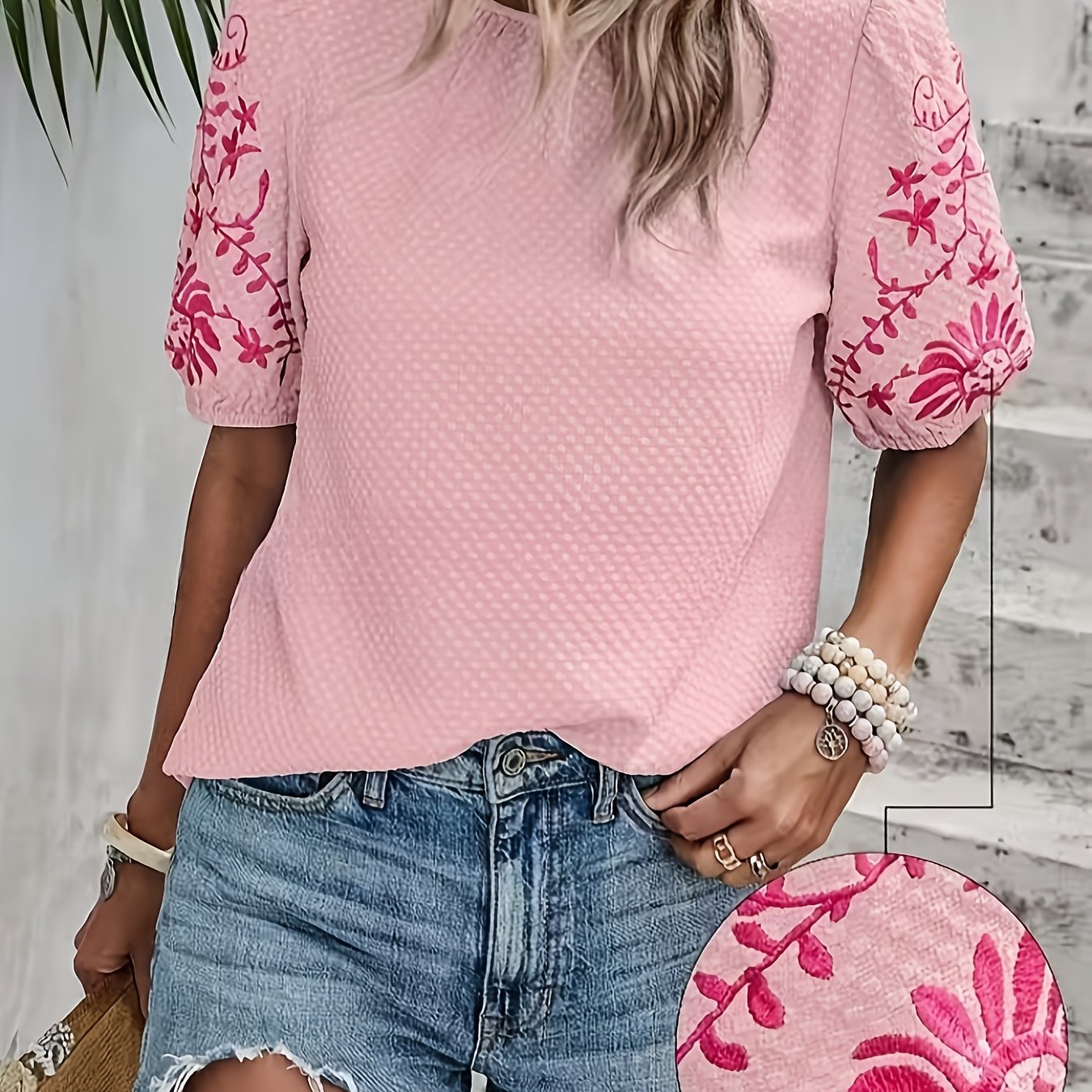 Blusa Ricamata | Manica Corta | Fresca ed Estiva