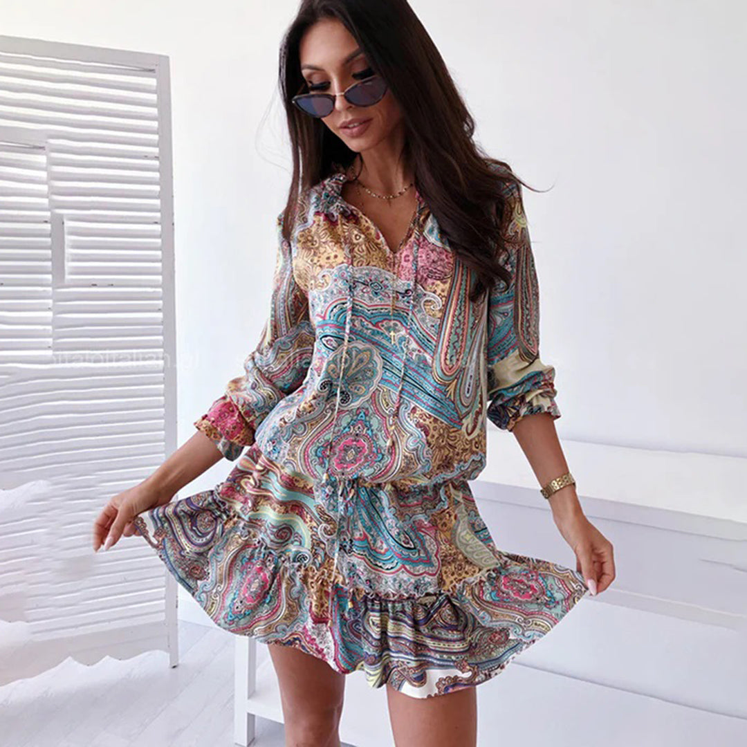 Mini Dress Boho | Stampa Paisley | Fresco & Femminile