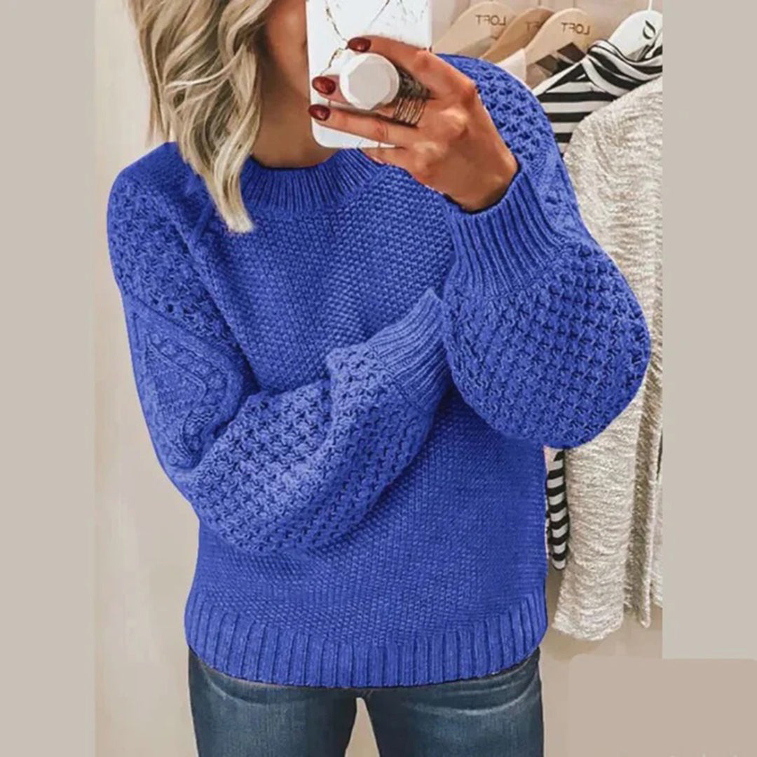 Maglione in Maglia Spessa | Maniche a Nido d'Ape | Morbido e Caldo