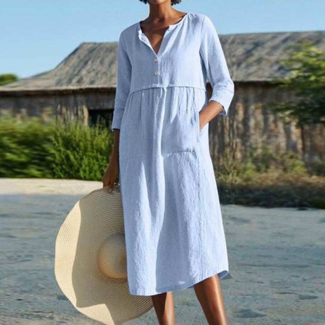 Abito Midi in Cotone | Fresco & Comodo | Perfetto per l’Estate