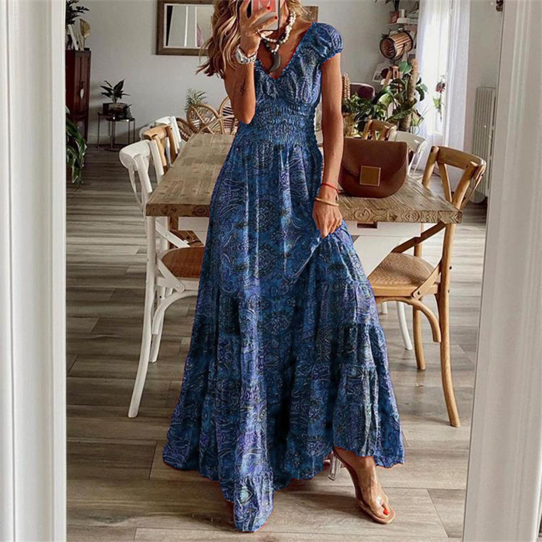 Abito Lungo Boho con Stampa | Romantico | Fluttuante & Femminile