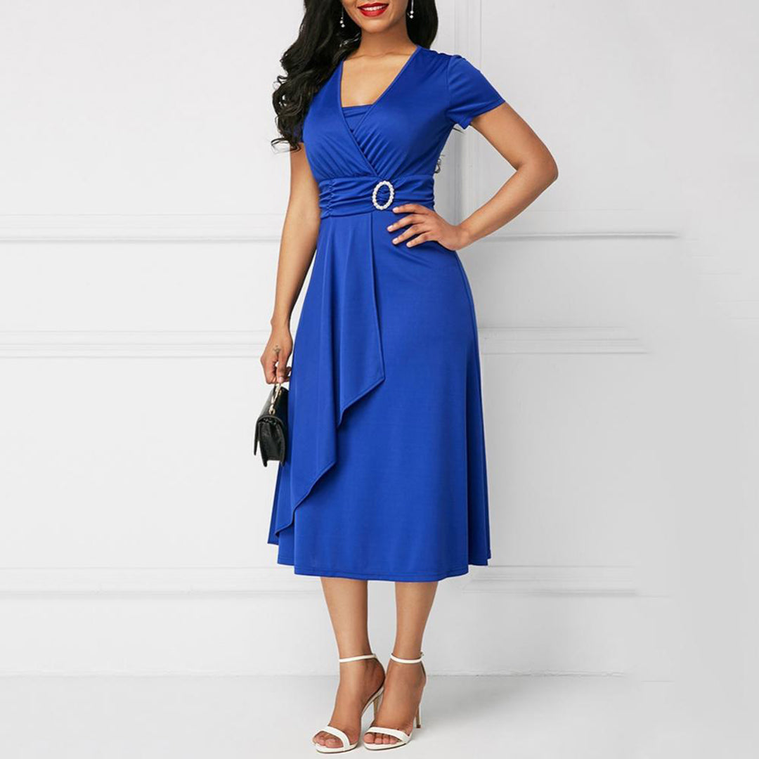 Abito Midi Elegante con Cintura | Raffinato | Femminile & Versatile
