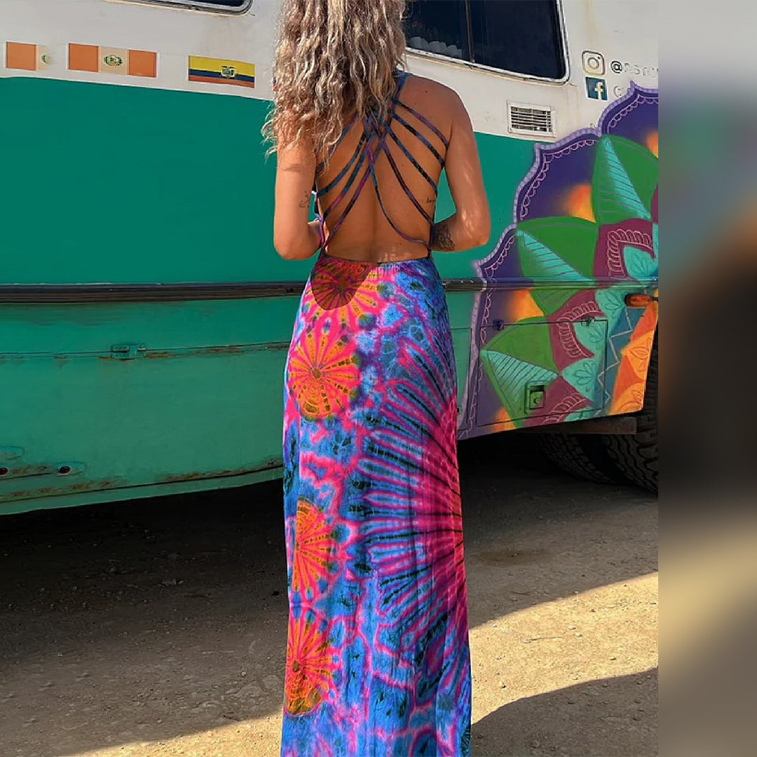Maxi Dress Tie-Dye | Boho | Flowy & Colorato