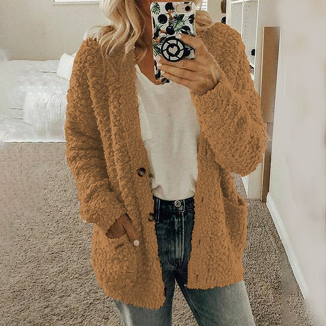 Cardigan Morbido Peluche | Misto Poliestere | Caldo e Confortevole