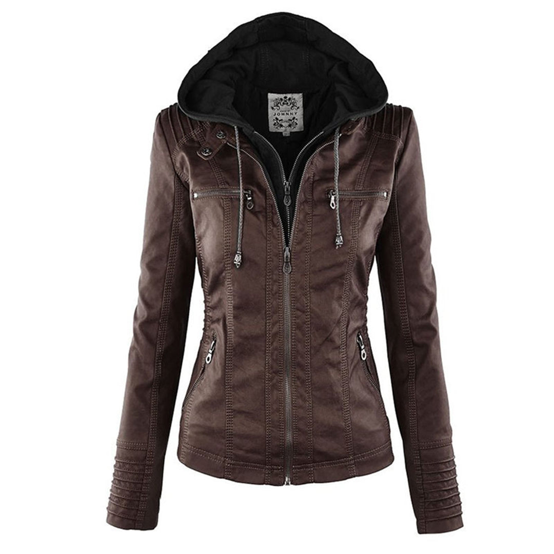 Giacca in Ecopelle con Cappuccio | Casual Chic | Perfetta per l’Autunno