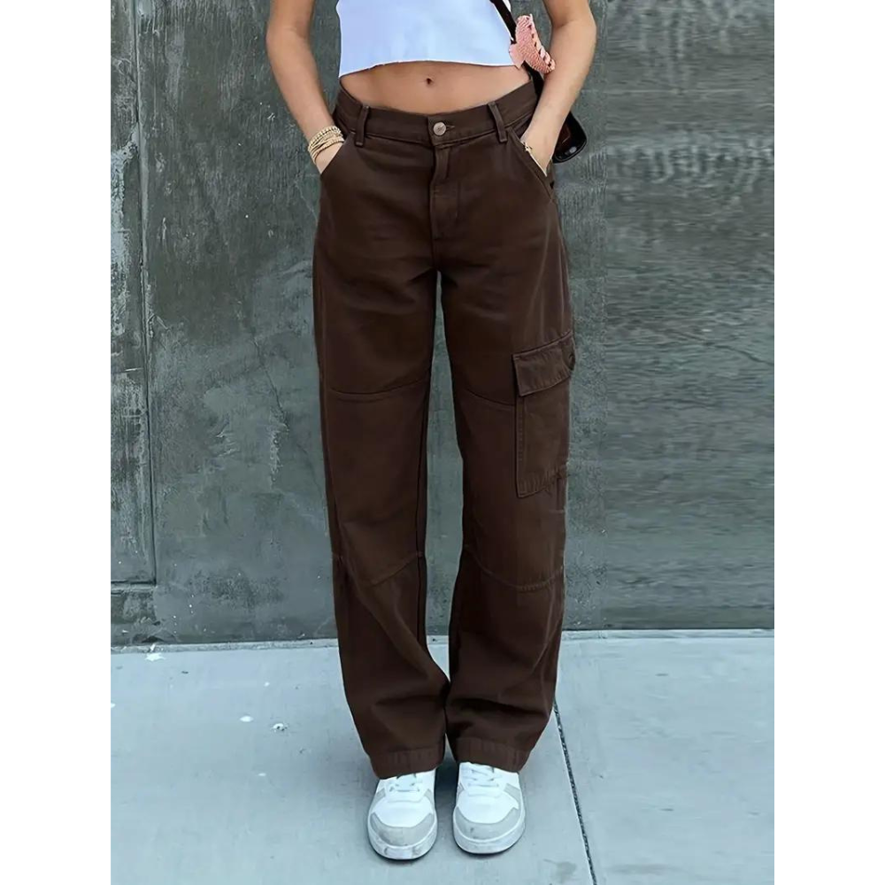 Pantaloni Cargo a Gamba Larga | Stile Urbano e Comfort Casual