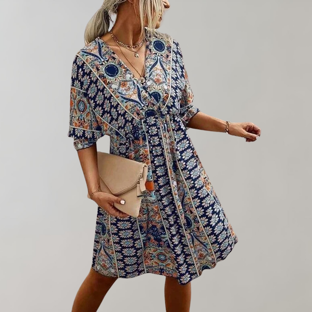 Mini Abito Boho | Stampa Floreale | Fresco e Femminile