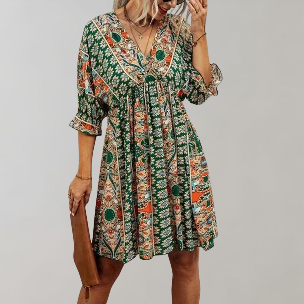 Mini Abito Boho | Stampa Floreale | Fresco e Femminile