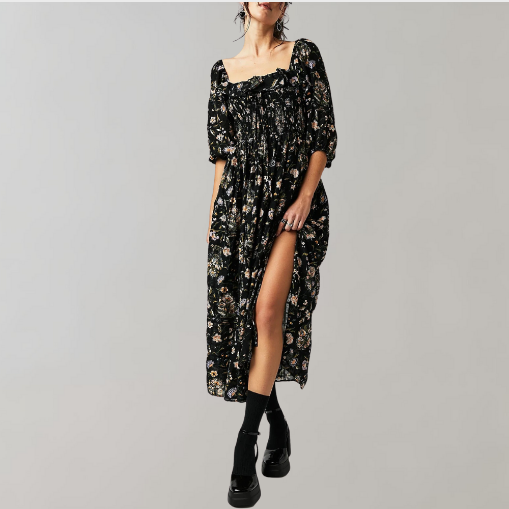 Abito Lungo Floreale | Femminile e Romantico | Stile Boho Chic