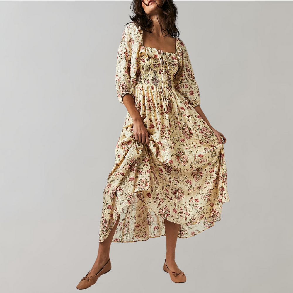 Abito Lungo Floreale | Femminile e Romantico | Stile Boho Chic