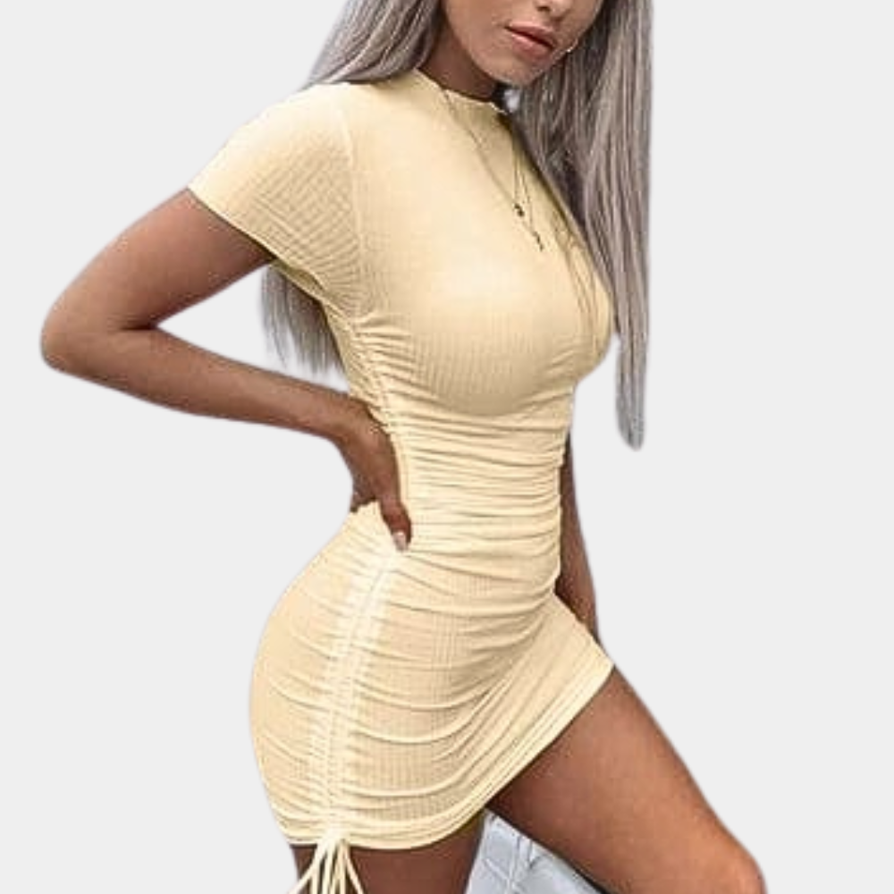 Abito Mini Drappeggiato | Casual Chic | Aderente e Femminile
