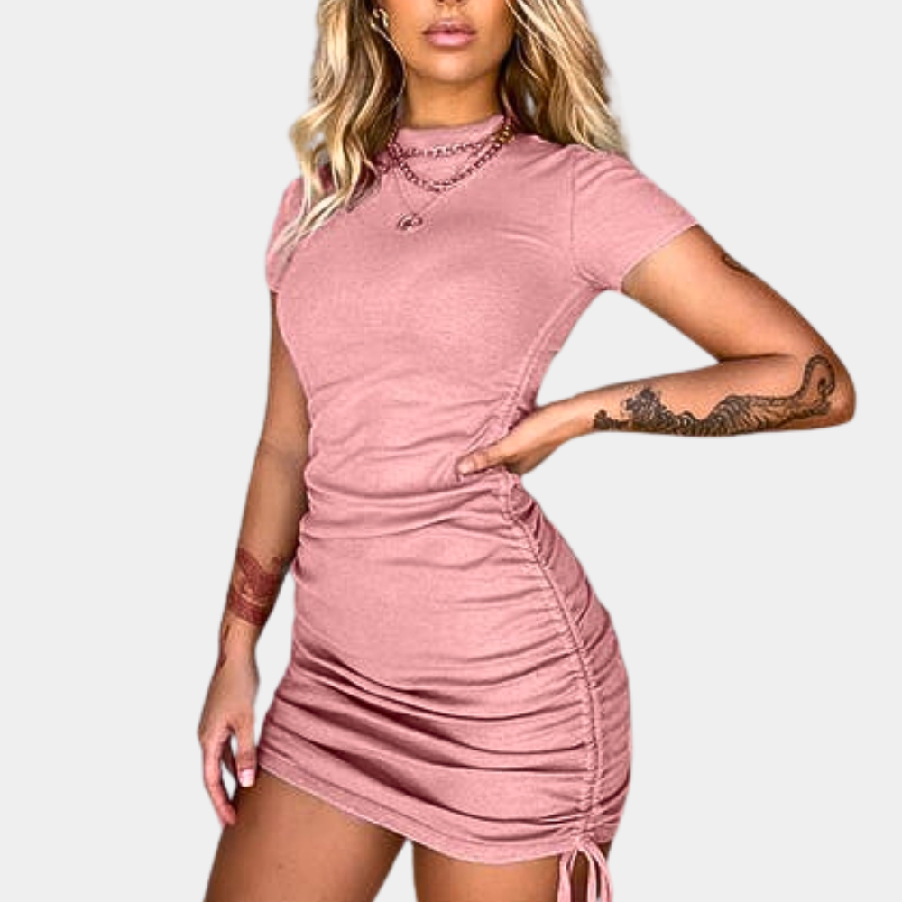 Abito Mini Drappeggiato | Casual Chic | Aderente e Femminile