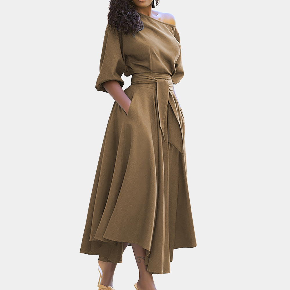 Abito Midi Monospalla | Elegante & Raffinato | Perfetto per Ogni Occasione