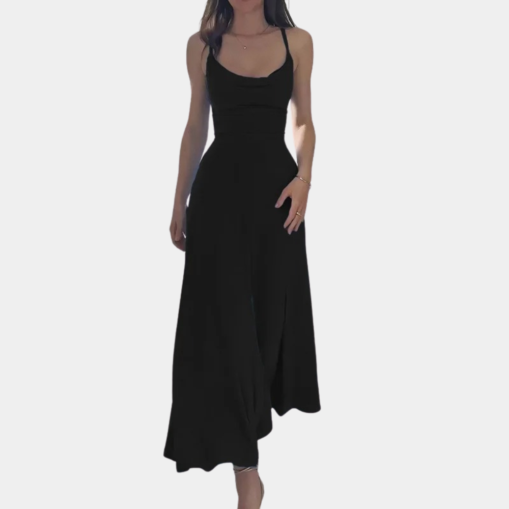 Maxi Dress con Scollo Drappeggiato | Elegante | Flowy & Sensuale