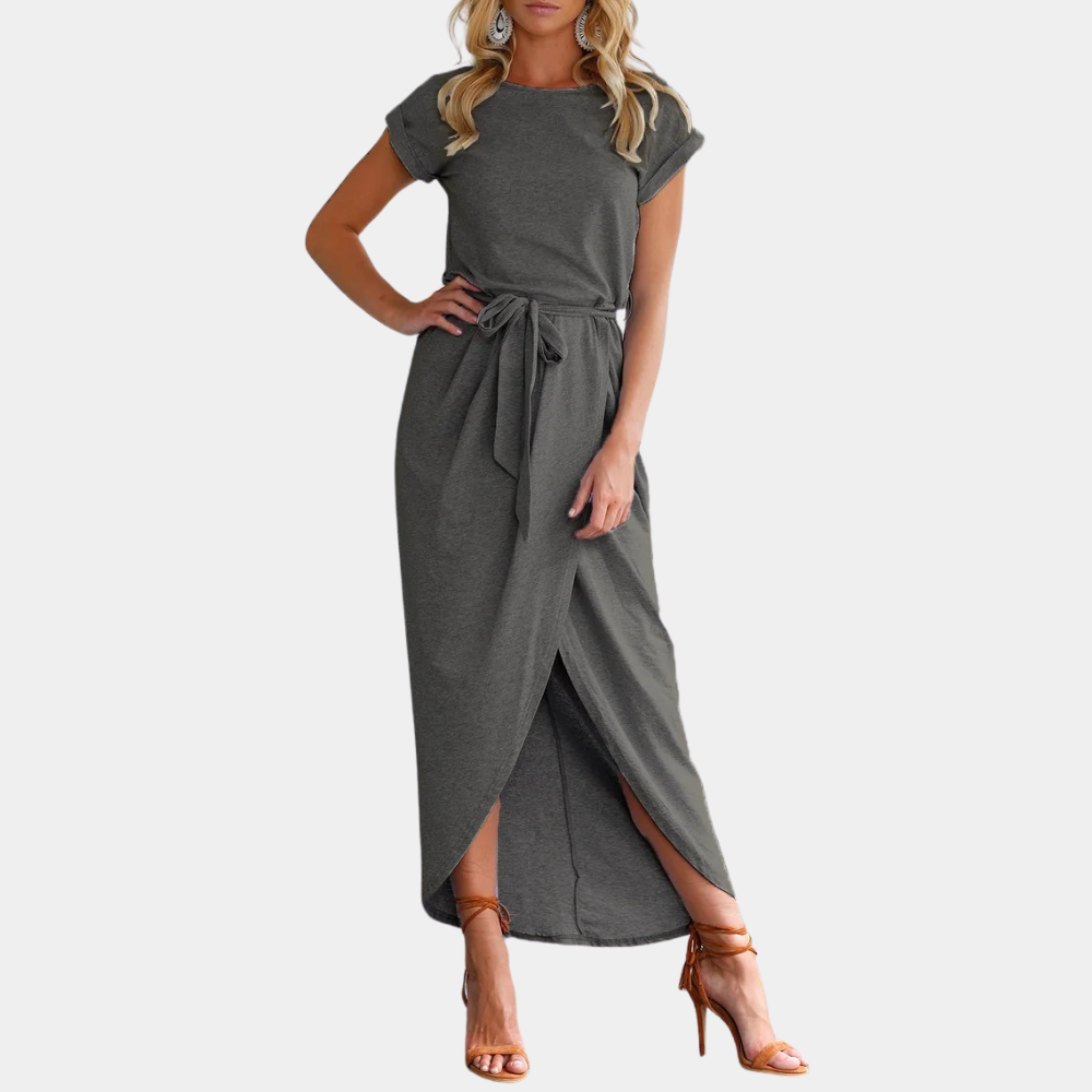 Abito Midi con Nodo | Casual Chic | Flowy & Femminile