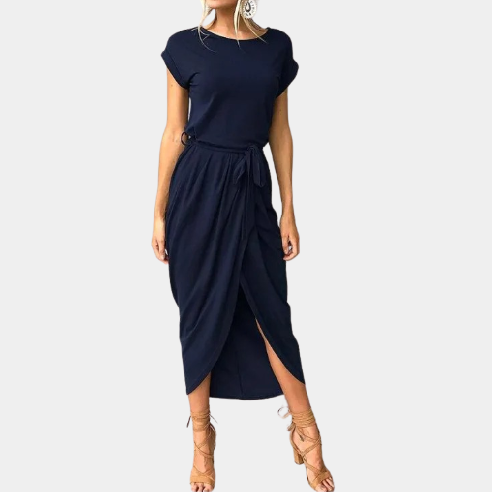 Abito Midi con Nodo | Casual Chic | Flowy & Femminile