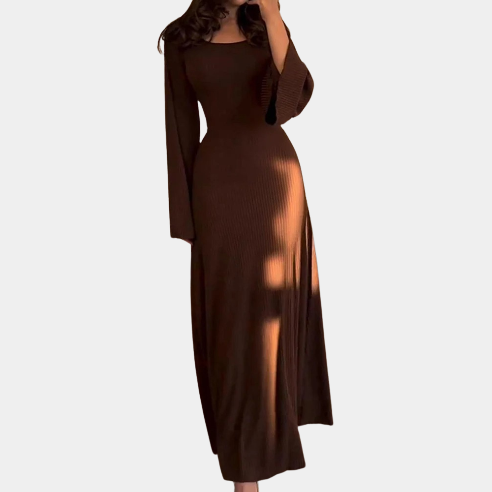 Abito Lungo Minimal | Maniche Lunghe | Elegante e Versatile