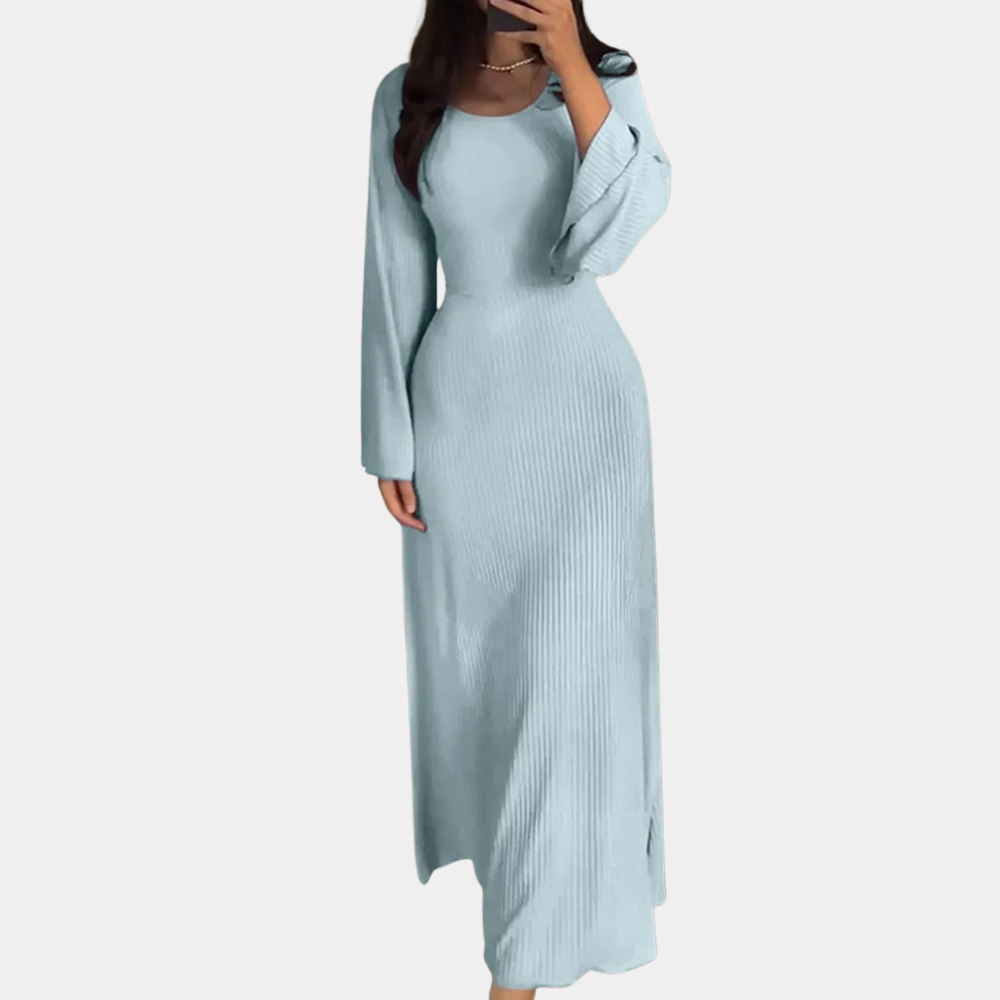 Abito Lungo Minimal | Maniche Lunghe | Elegante e Versatile