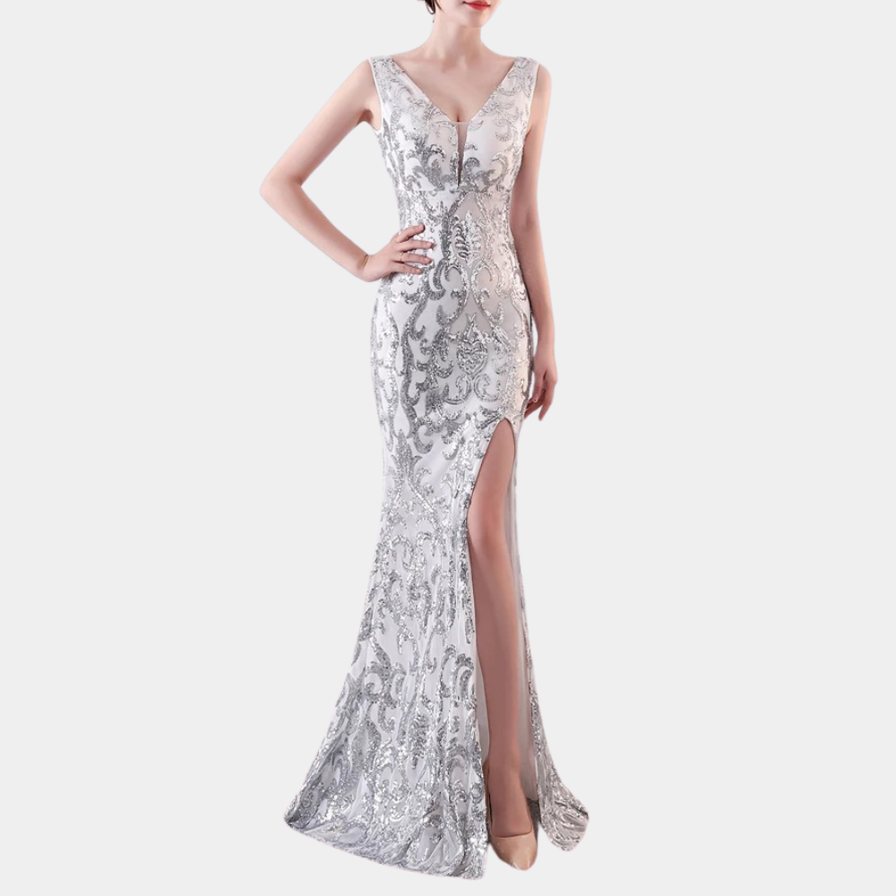 Abito Lungo con Paillettes | Elegante e Sensuale | Perfetto per Eventi Glamour