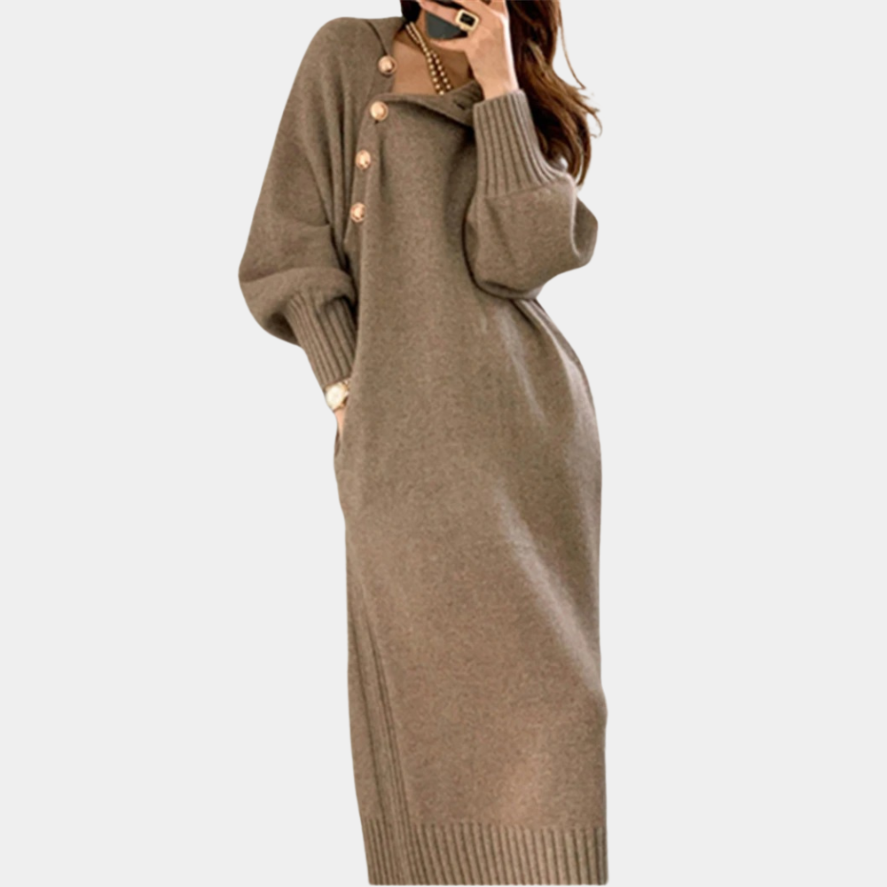 Abito Lungo in Maglia | Caldo e Sofisticato | Perfetto per l’Inverno