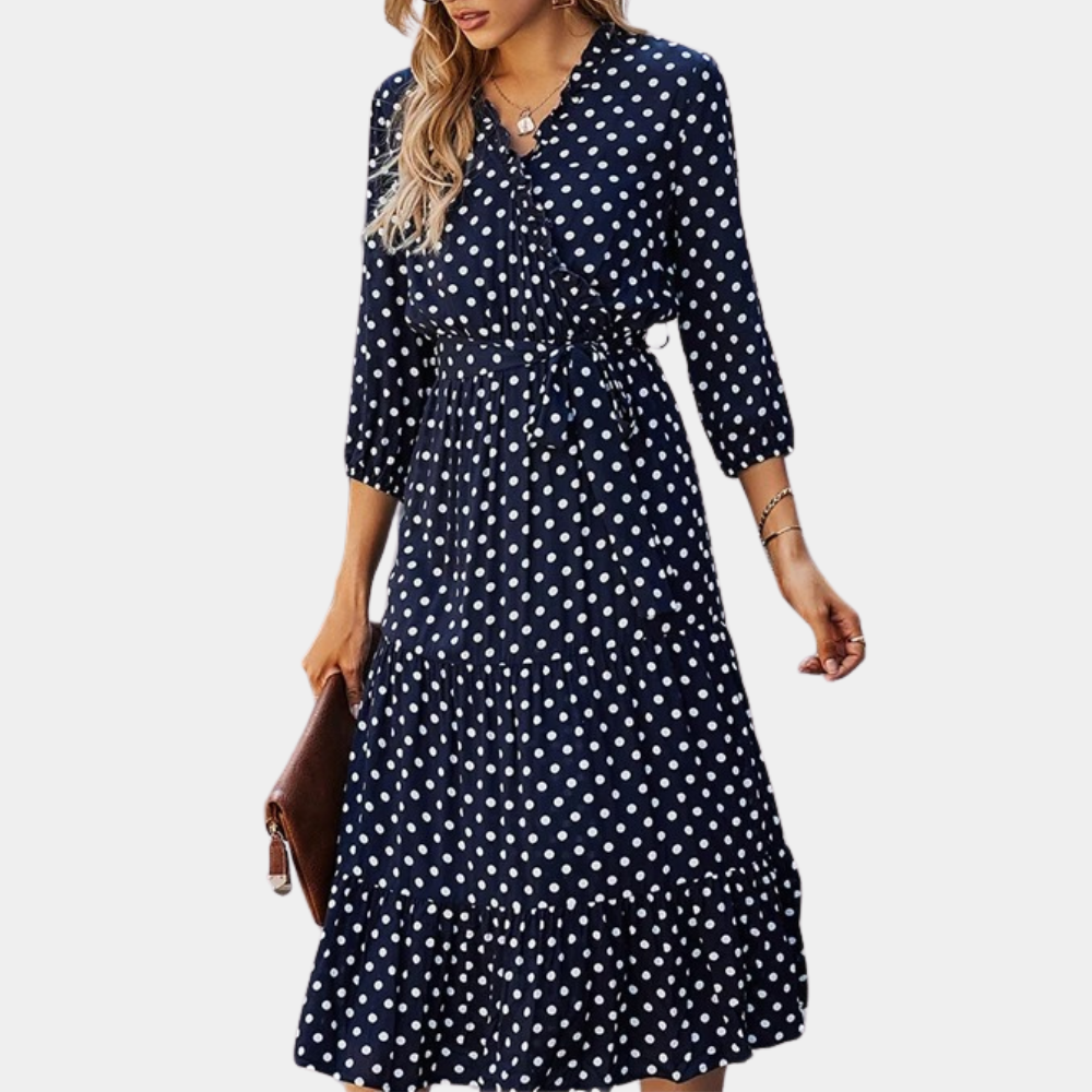 Abito Midi a Pois | Elegante | Classico e Femminile