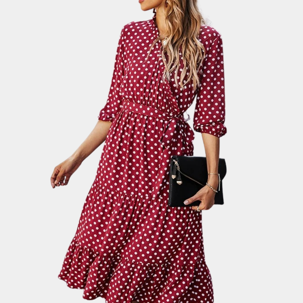 Abito Midi a Pois | Elegante | Classico e Femminile