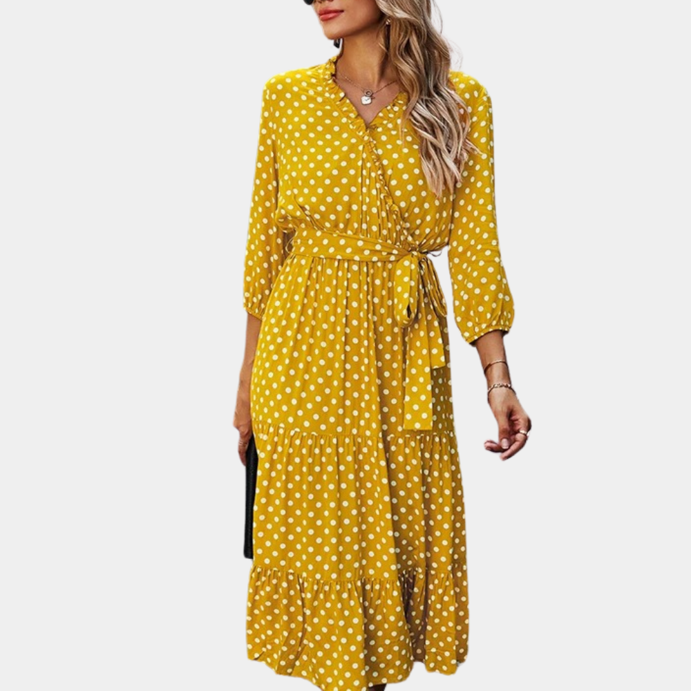 Abito Midi a Pois | Elegante | Classico e Femminile