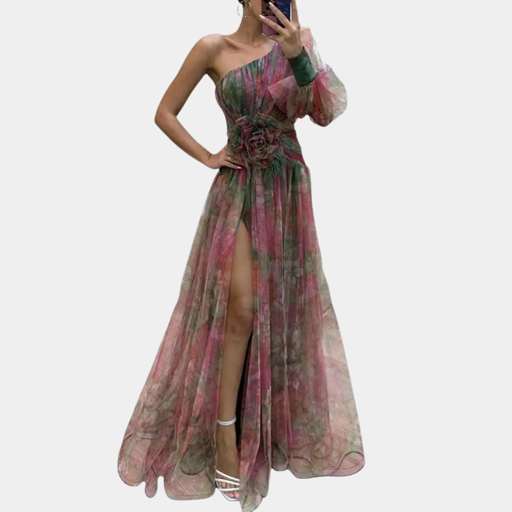 Abito Lungo Monospalla | Elegante | Fluttuante e Sensuale