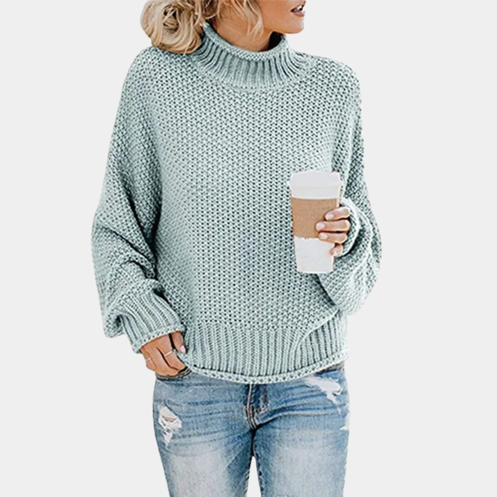 Maglione Dolcevita a Maglia Grossa | Misto Lana | Caldo e Morbido