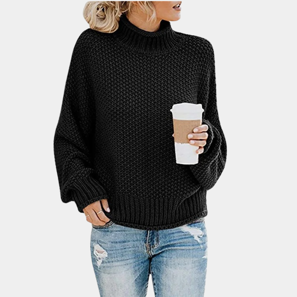 Maglione Dolcevita a Maglia Grossa | Misto Lana | Caldo e Morbido