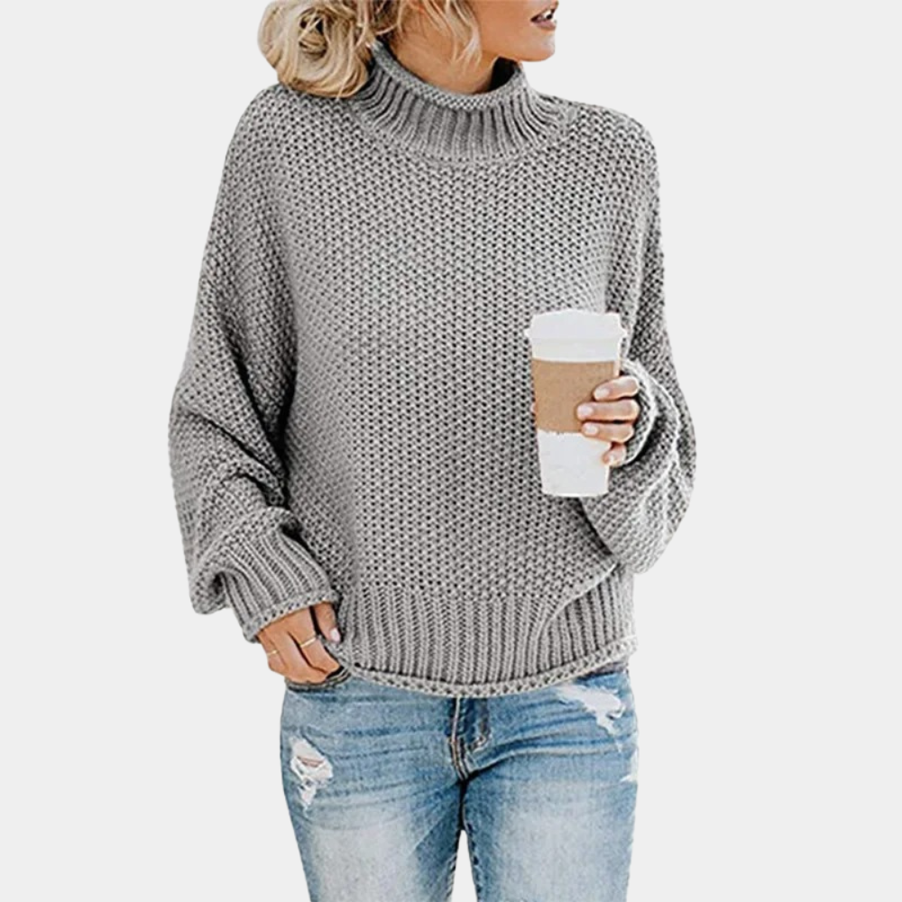 Maglione Dolcevita a Maglia Grossa | Misto Lana | Caldo e Morbido