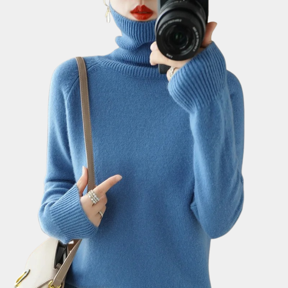 Maglione Dolcevita in Maglia Morbida | Misto Lana | Caldo e Elegante