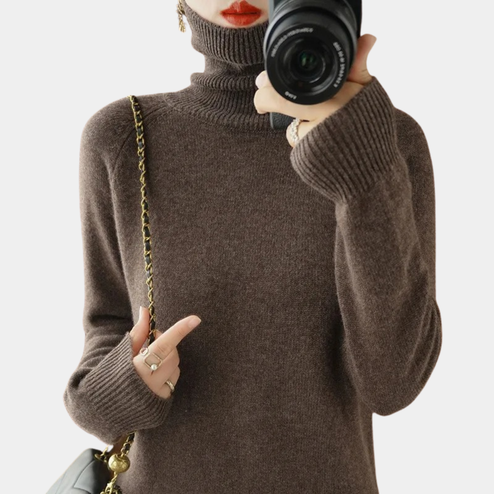 Maglione Dolcevita in Maglia Morbida | Misto Lana | Caldo e Elegante