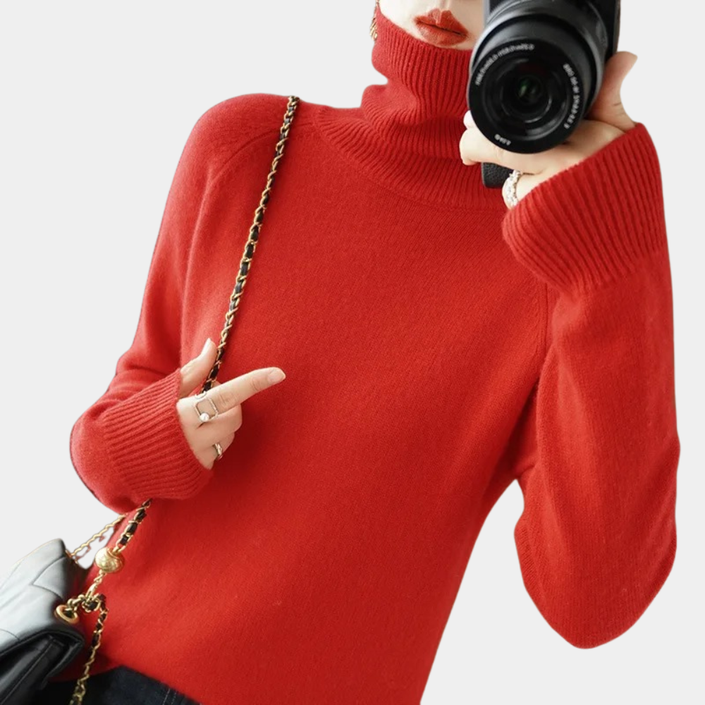 Maglione Dolcevita in Maglia Morbida | Misto Lana | Caldo e Elegante