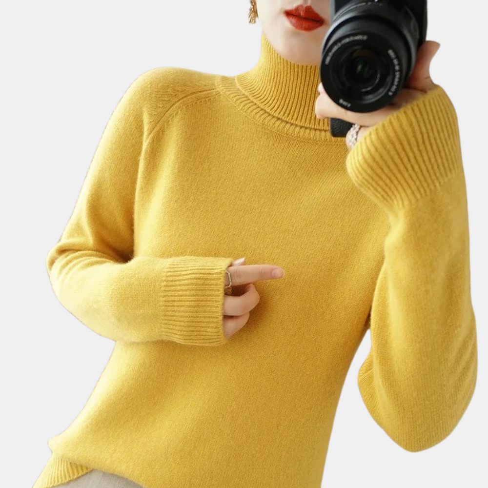 Maglione Dolcevita in Maglia Morbida | Misto Lana | Caldo e Elegante