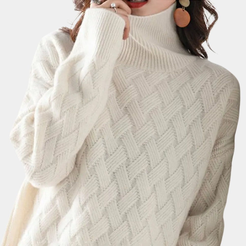 Maglione Dolcevita | Maglia a Trecce | Morbido e Caldo