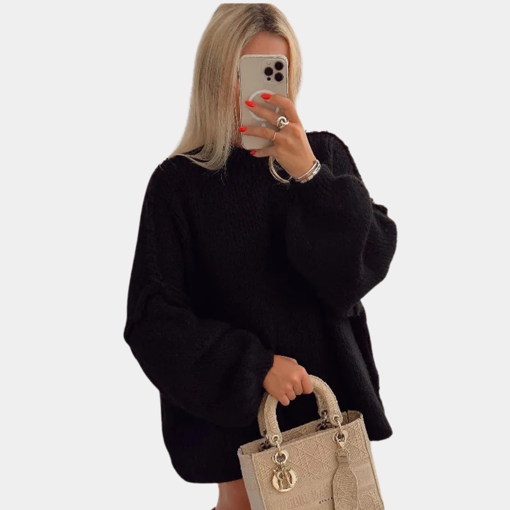 Maglione a Maniche a Sbuffo | Misto Lana | Morbido e Chic