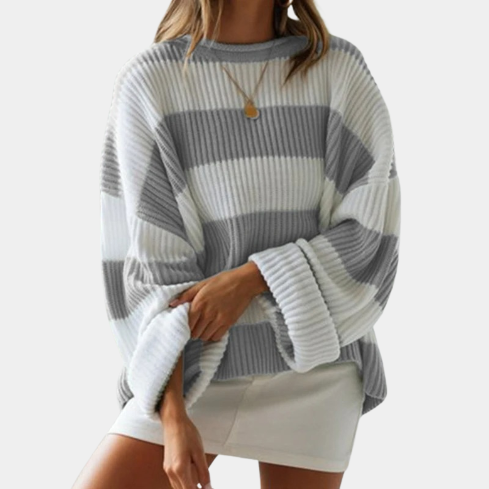 Maglione Oversize Donna | Righe alla Moda | Morbido e Comodo