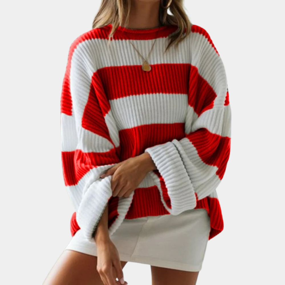 Maglione Oversize Donna | Righe alla Moda | Morbido e Comodo